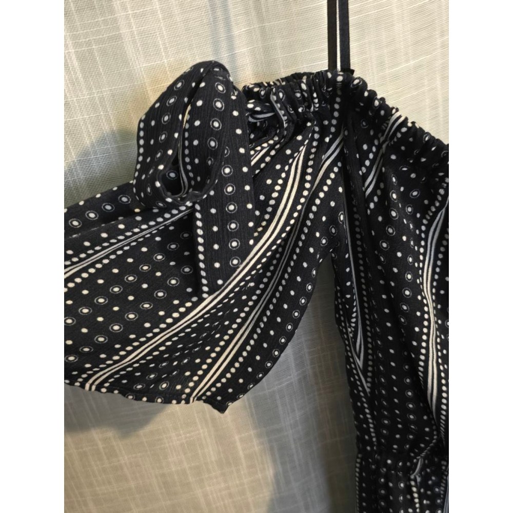 Women's‎ A.U.W Jumpsuit Size 6 Navy Blue and White - Picture 6 of 8